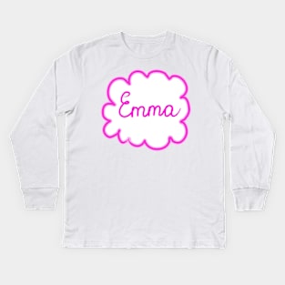 Emma. Female name. Kids Long Sleeve T-Shirt